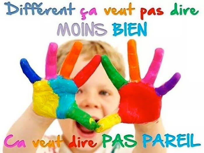 Différent ça veut pas dire MOINS BIEN ça veut dire PAS PAREIL
